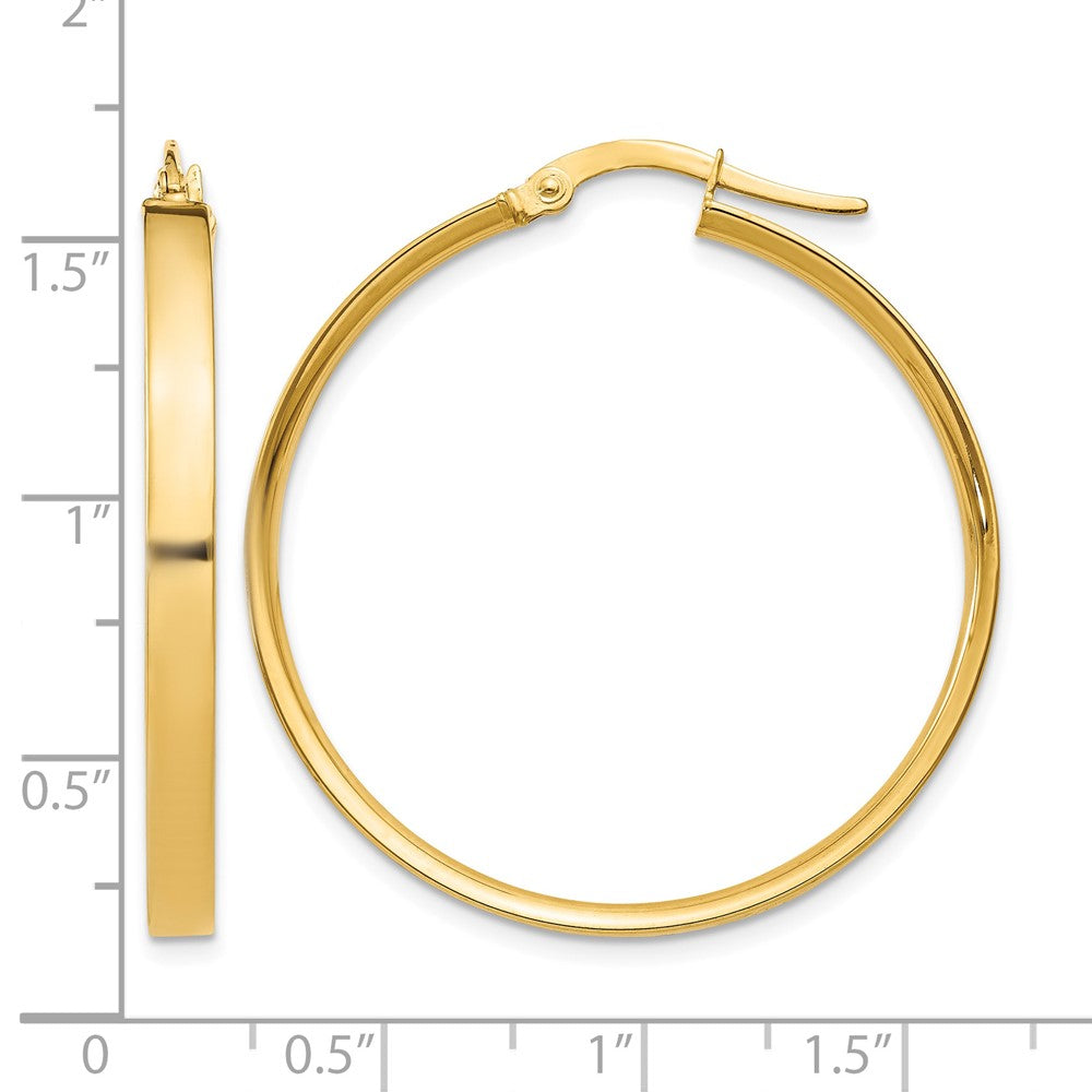 10K 3mm XL Hoop Earrings