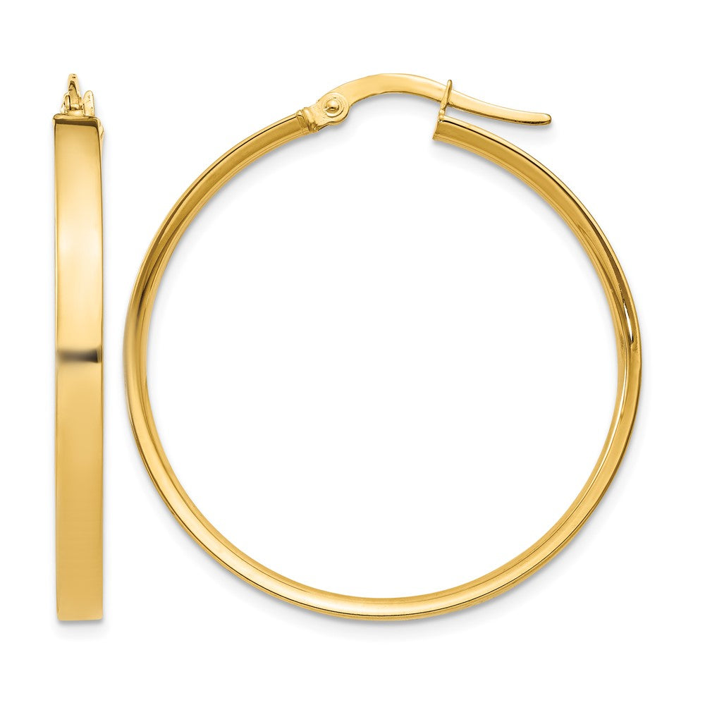 10K 3mm XL Hoop Earrings