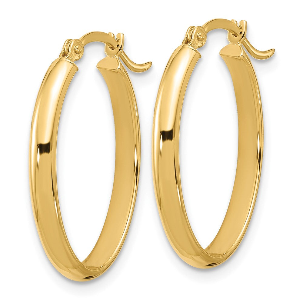 10k Oval Hoop Earrings