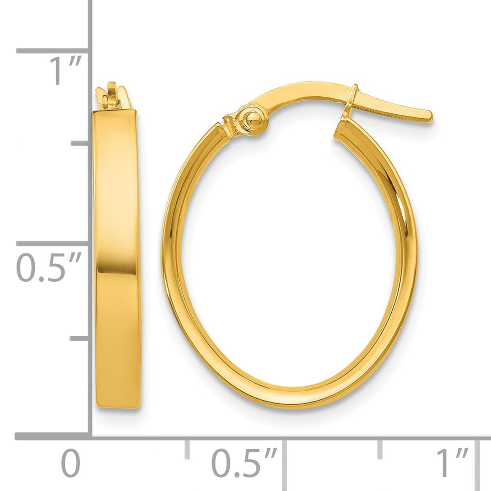 10k Oval Hoop Earrings