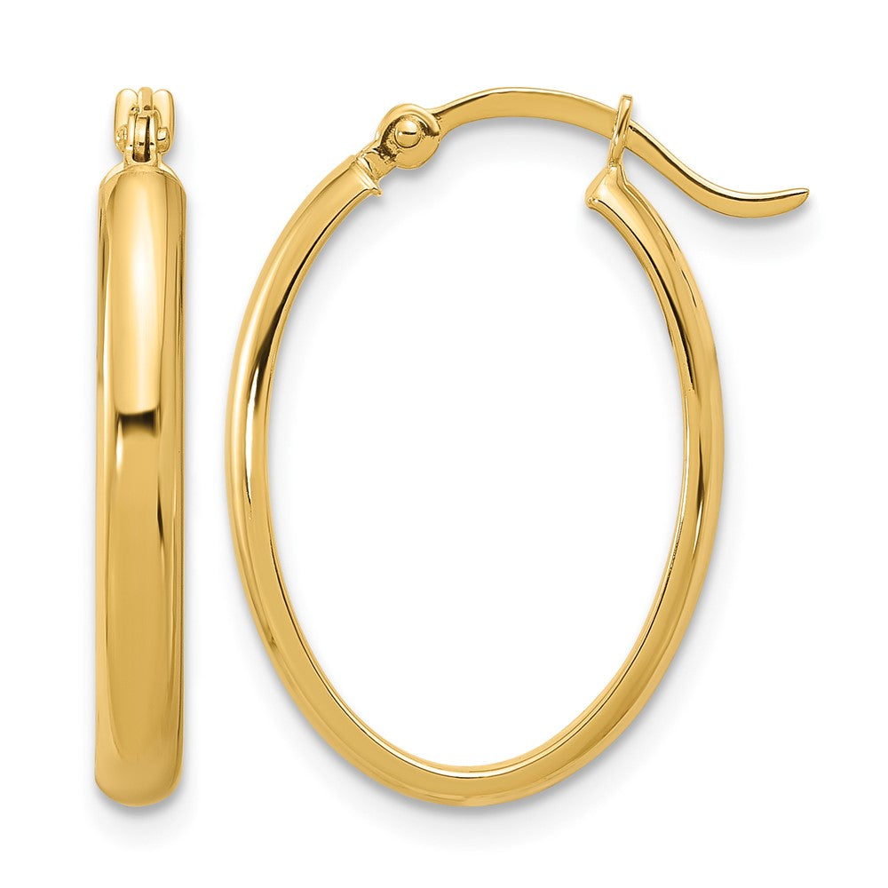 10k Oval Hoop Earrings