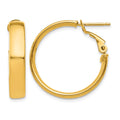 10k 5mm Omega Back Hoop Earrings