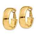 10k 7.75mm Omega Back Hoop Earrings