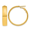 10k 6.75mm Large Omega Back Hoop Earrings