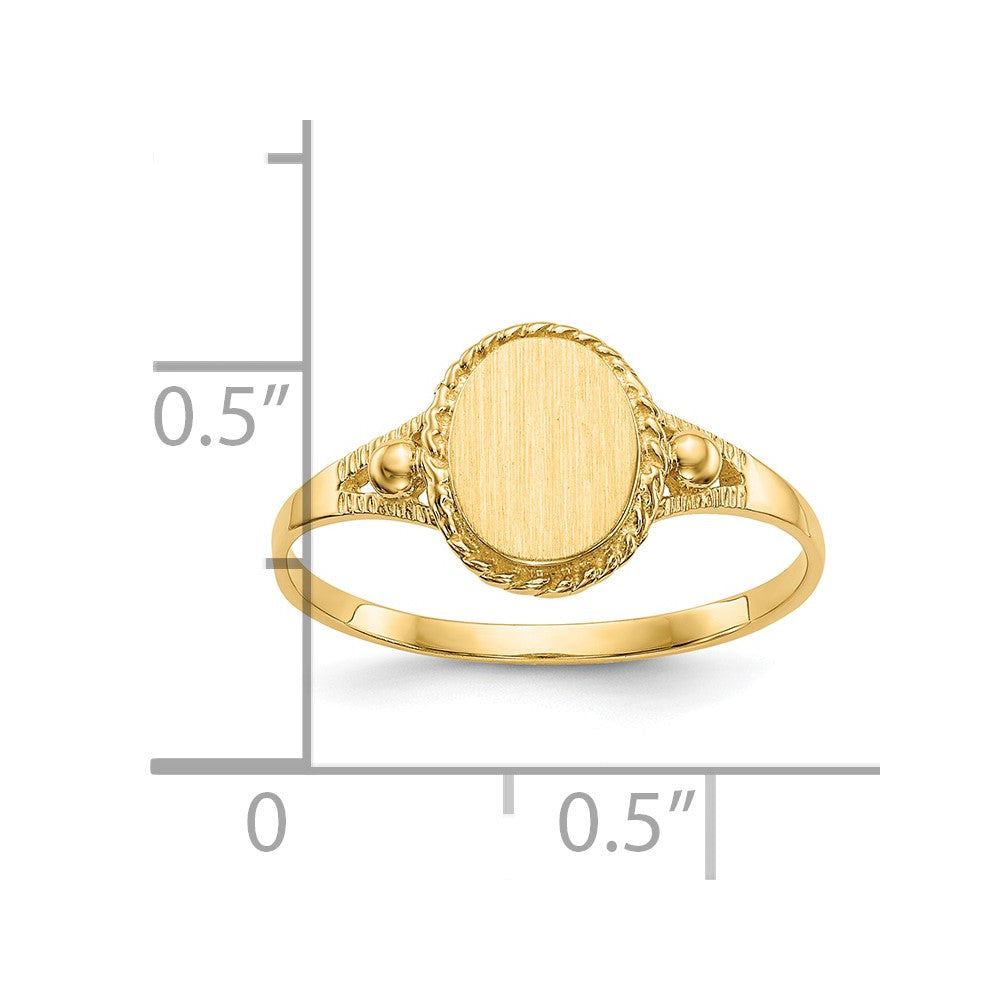 10k Childs Fancy Signet Ring