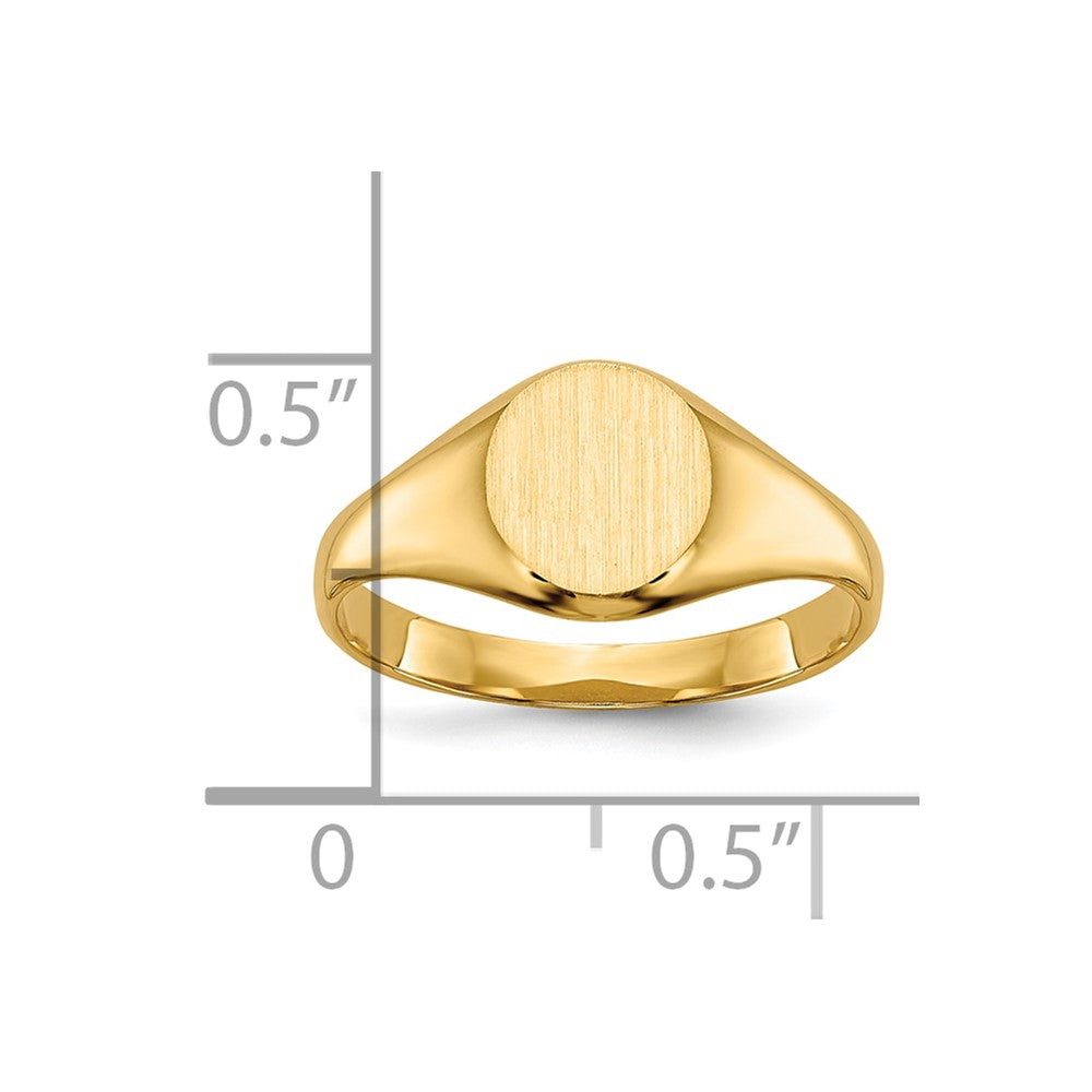 10k Childs Closed Back Signet Ring