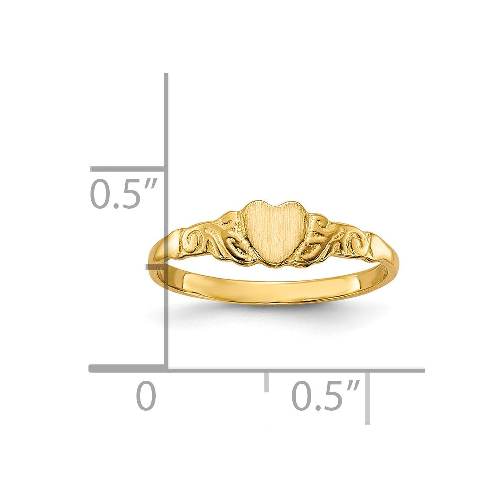 10k Childs Heart Ring