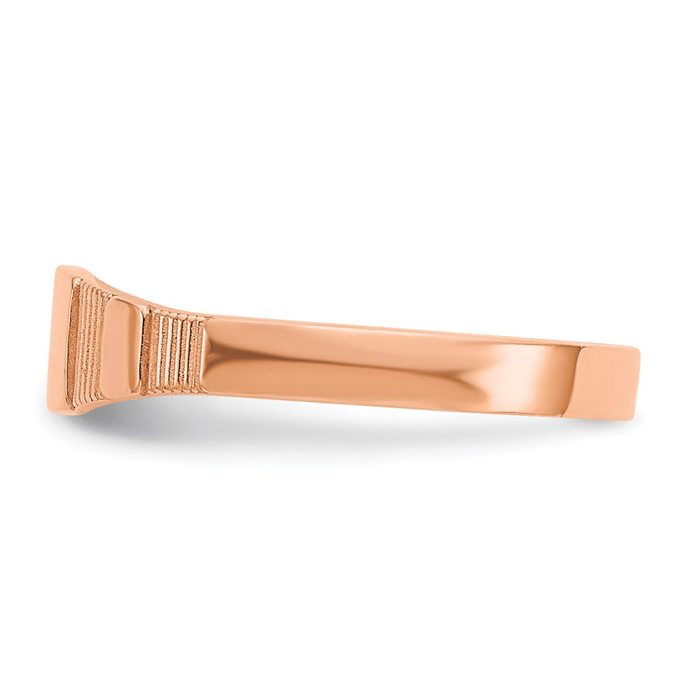 10K Rose Gold Polished Square Baby Signet Ring