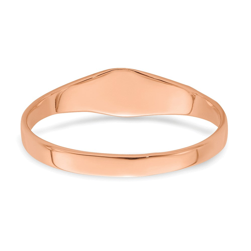 10K Rose Gold Polished Square Baby Signet Ring