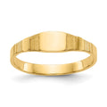 10K Polished Square Baby Signet Ring
