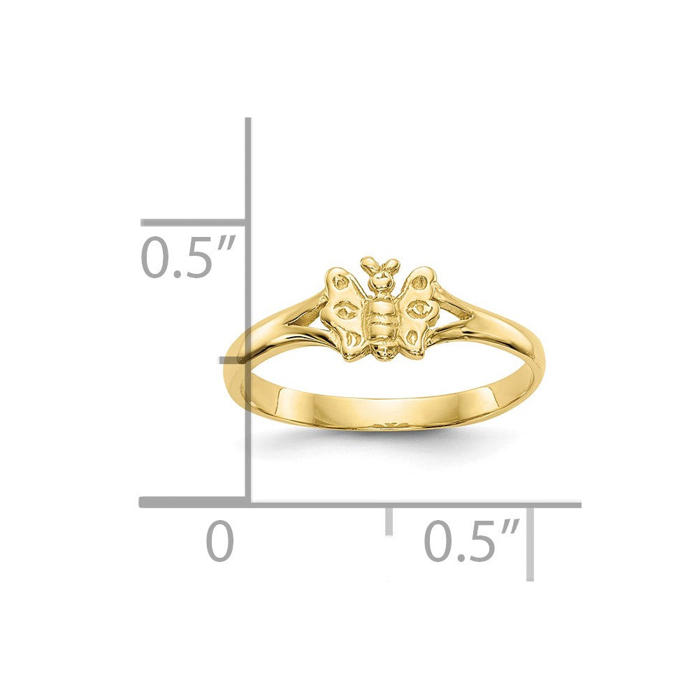 10K Butterfly Baby Ring