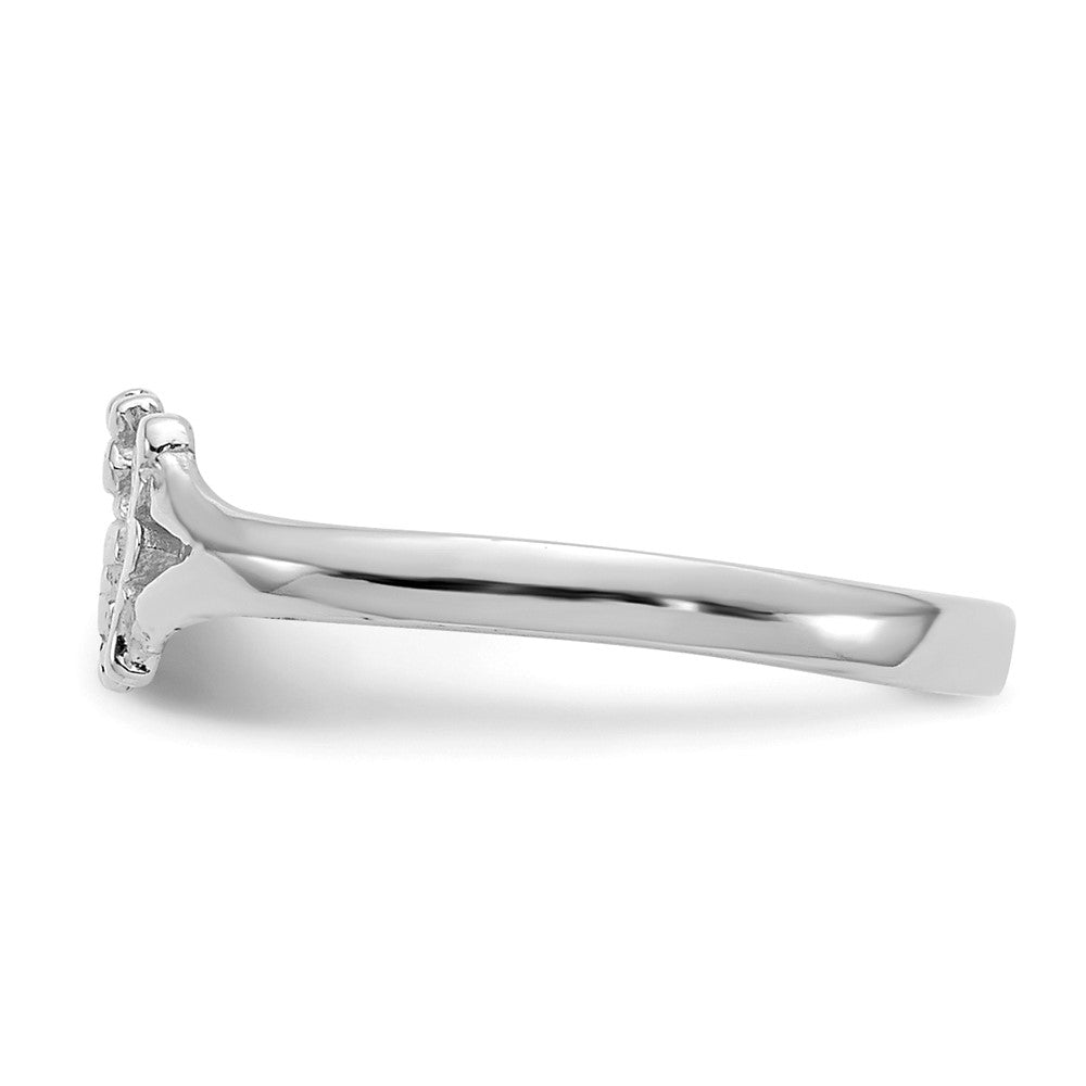 10K White Gold Butterfly Baby Ring