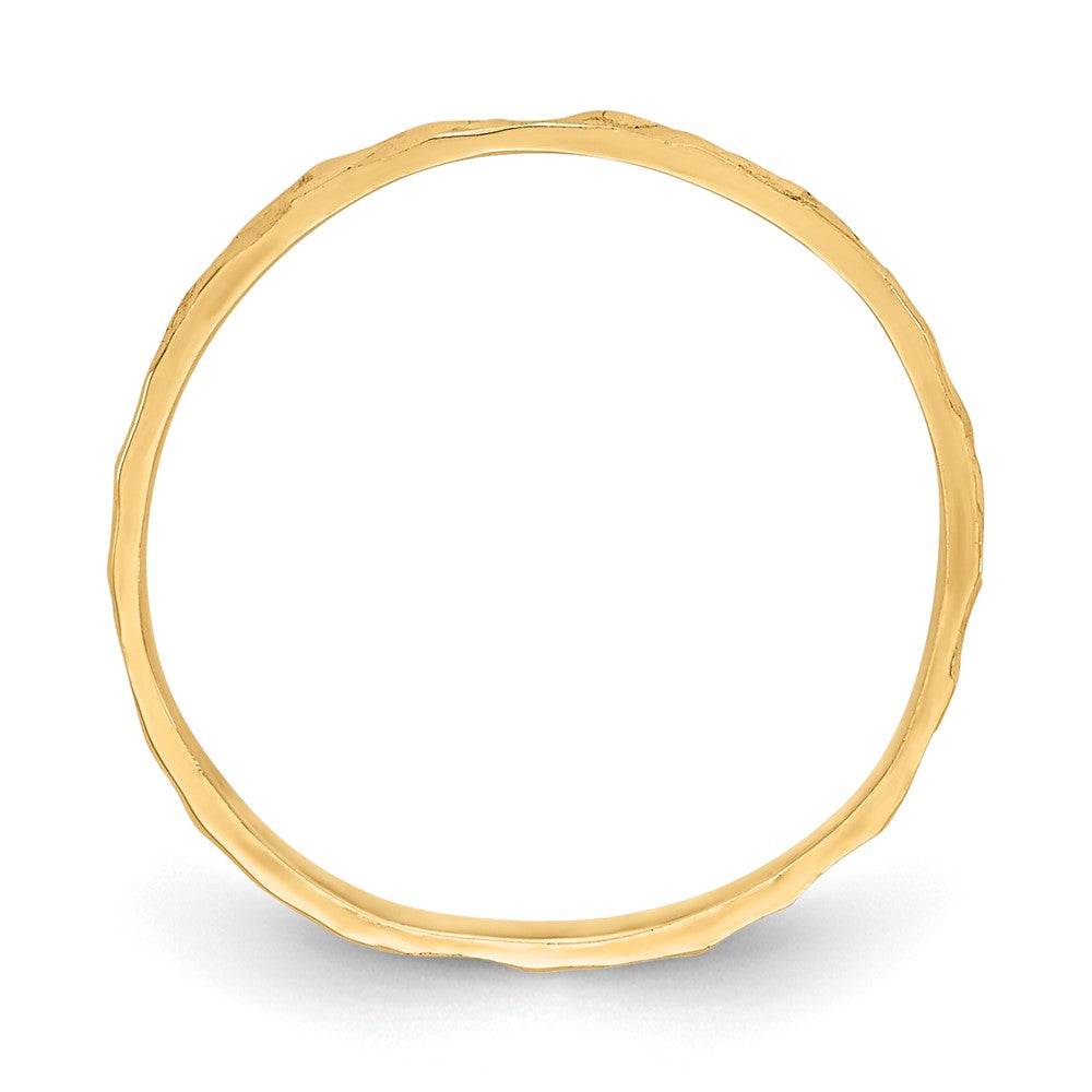 10K Diamond-cut Zig-Zag Design Band Childs Ring