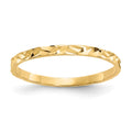 10K Diamond-cut Zig-Zag Design Band Childs Ring