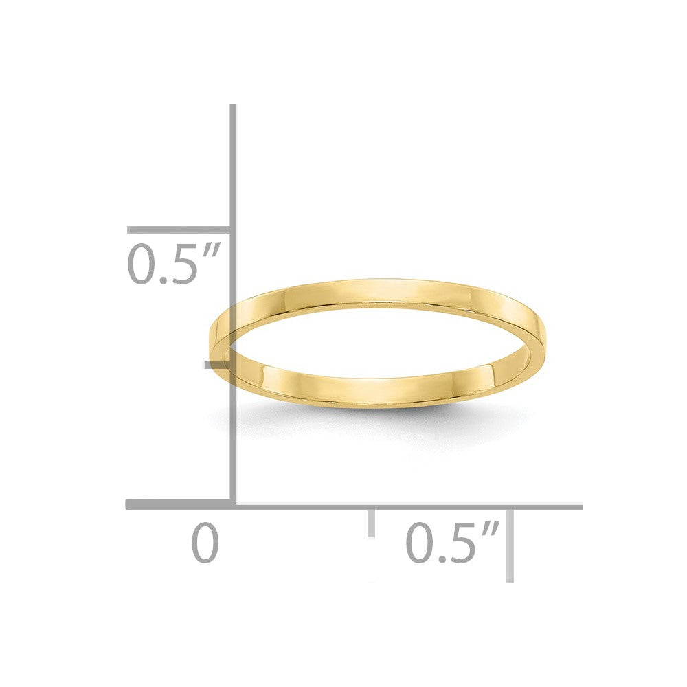 10K High Polished Band Childs Ring