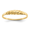 10K Ridged Dome Ring