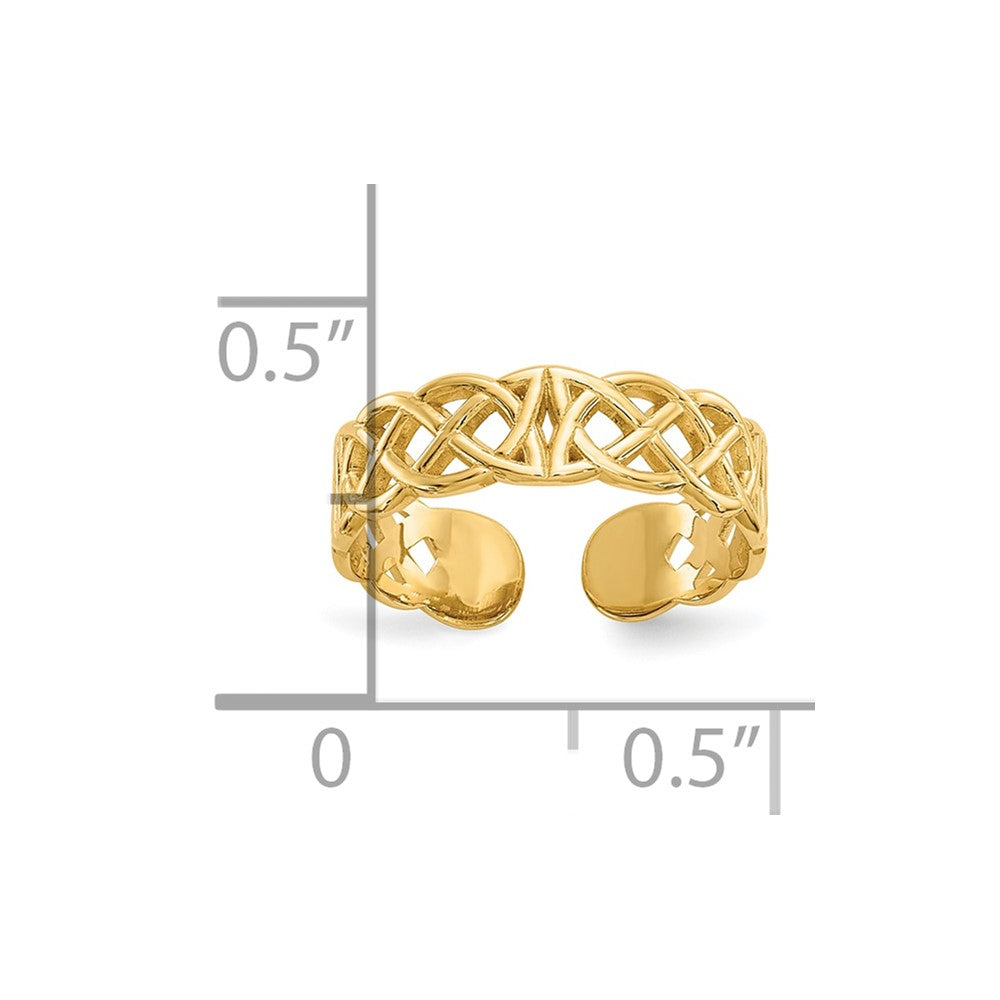 10K Celtic Toe Ring