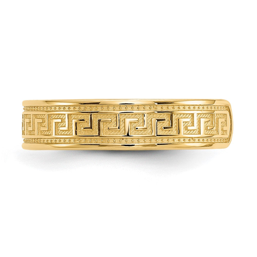 10K Greek Key Toe Ring