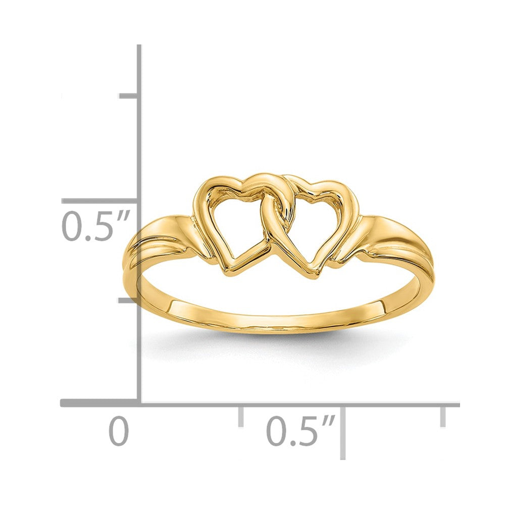 10K Heart Ring