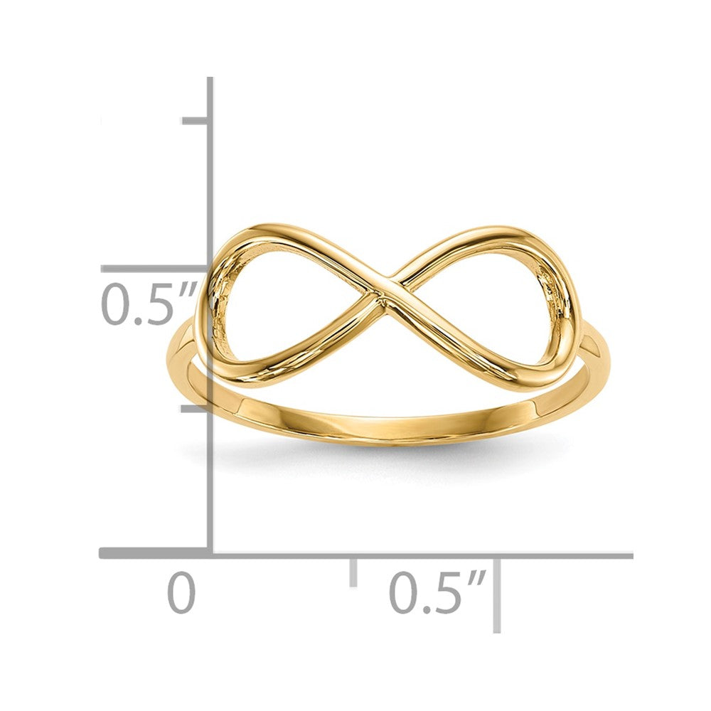 10K Gold Polished Infinity Ring