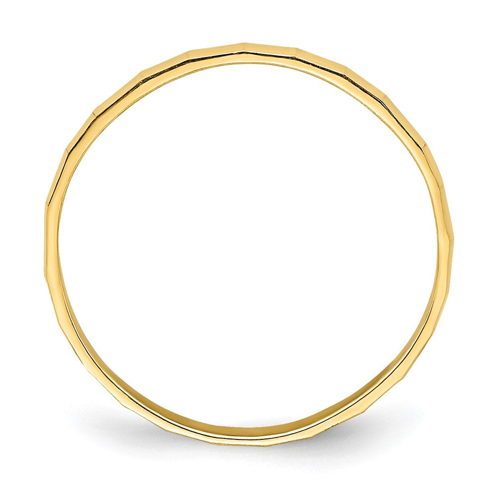 10k Bamboo Texture Baby Ring