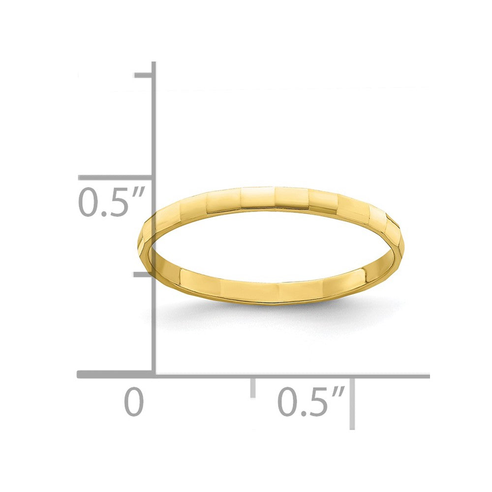 10k Bamboo Texture Baby Ring