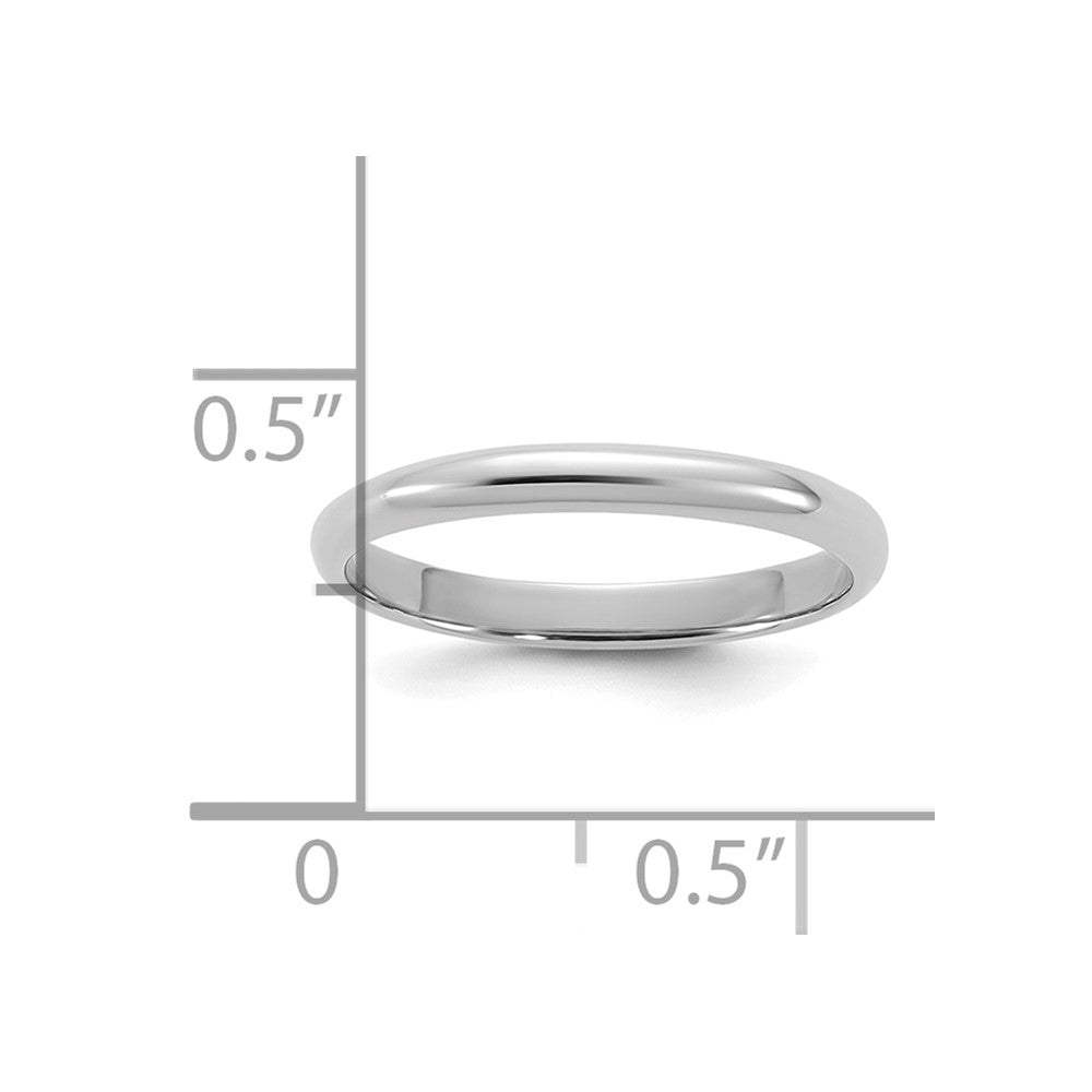 10K White Gold Polished 2mm Baby / Children's Ring
