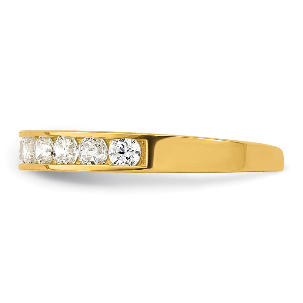 10k Polished CZ Toe Ring