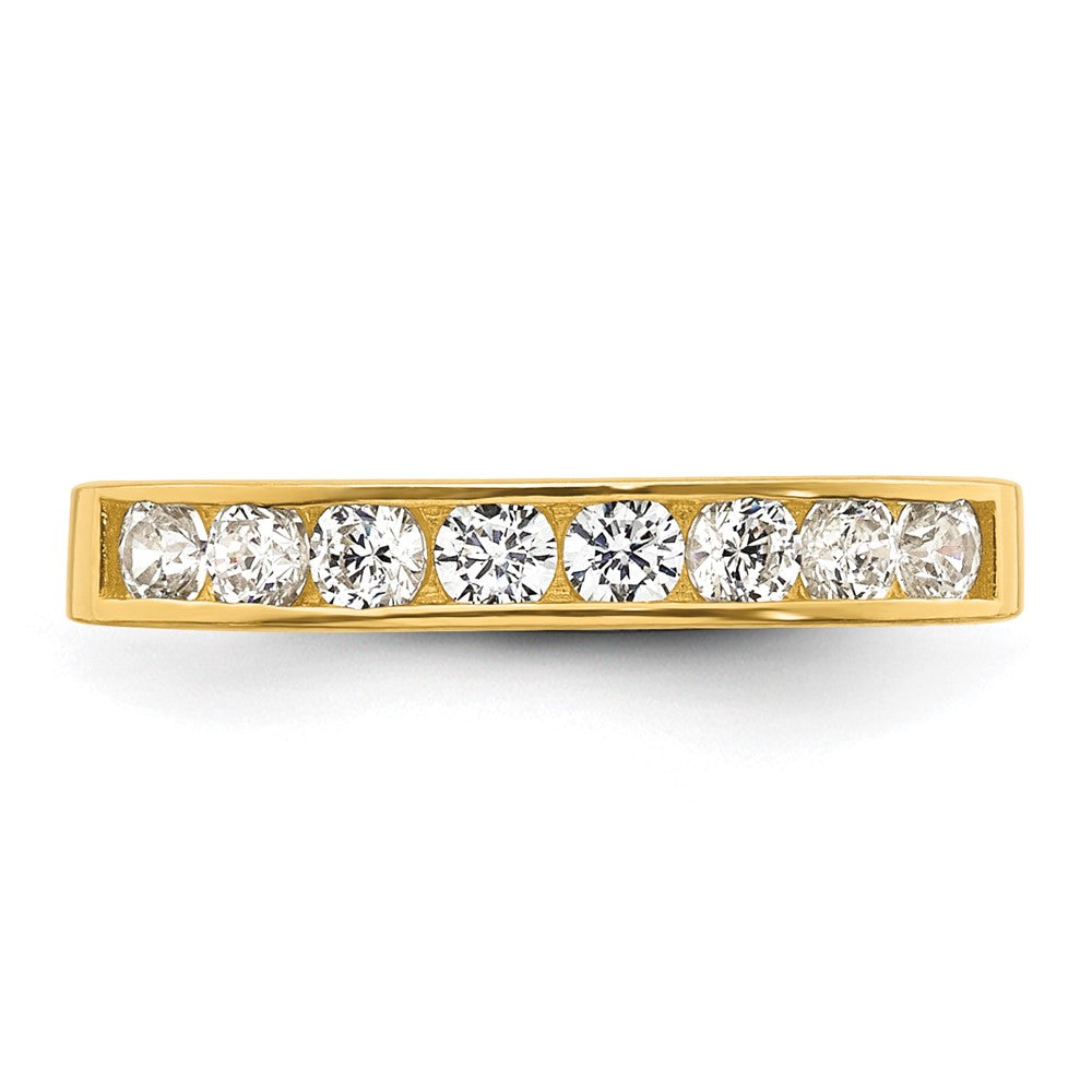 10k Polished CZ Toe Ring