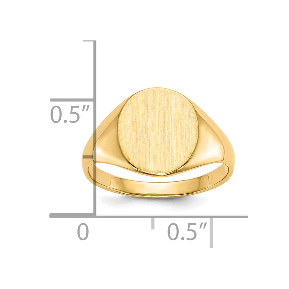 10k 11.0x9.5mm Open Back Signet Ring