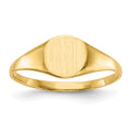 10k 6.5x7.5mm Closed Back Signet Ring
