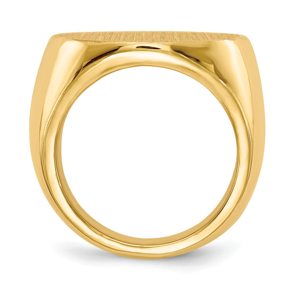 10k 21.0x21.5mm Closed Back Mens Signet Ring
