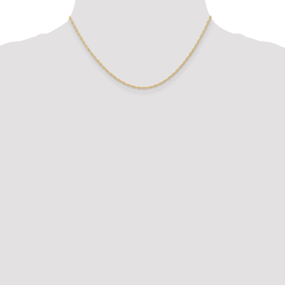 14K 1.35mm Carded Cable Rope Chain