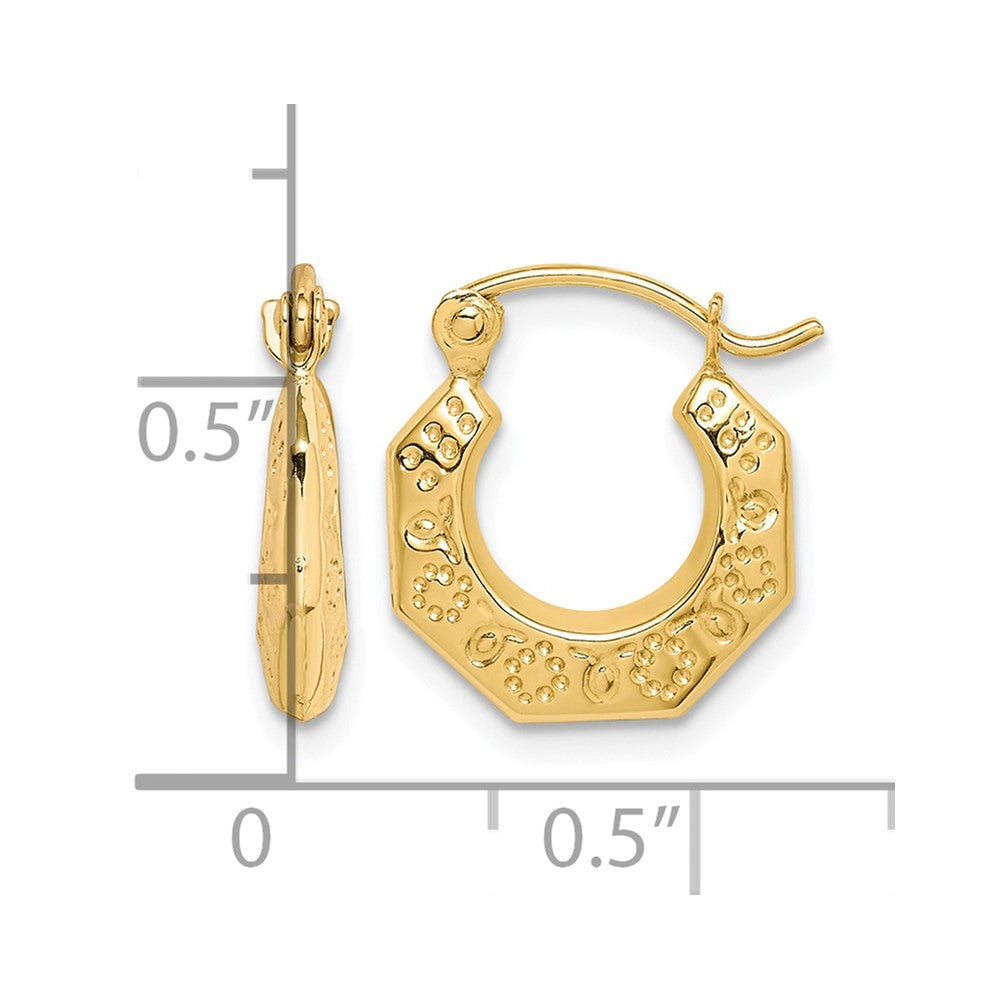 10k Polished Hollow Classic Earrings