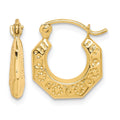 10k Polished Hollow Classic Earrings