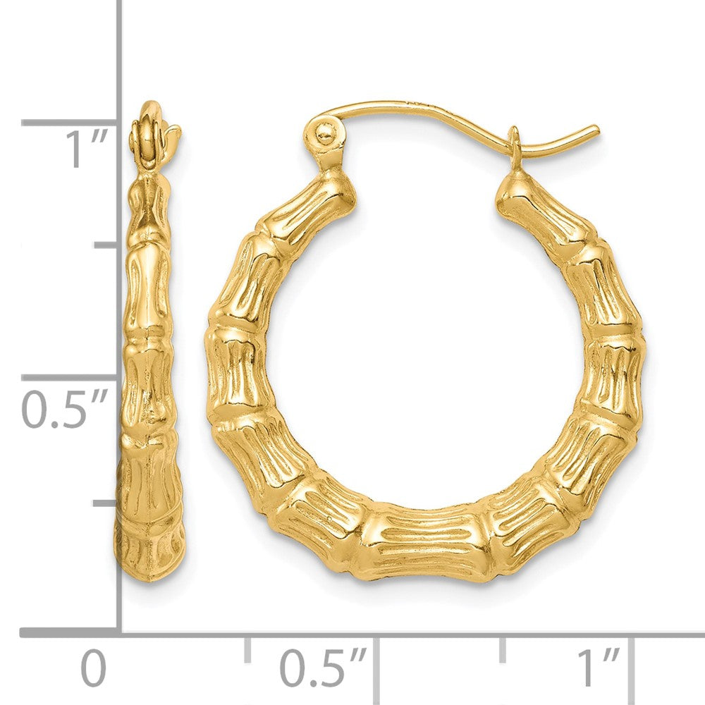 10k Polished Hollow Classic Earrings