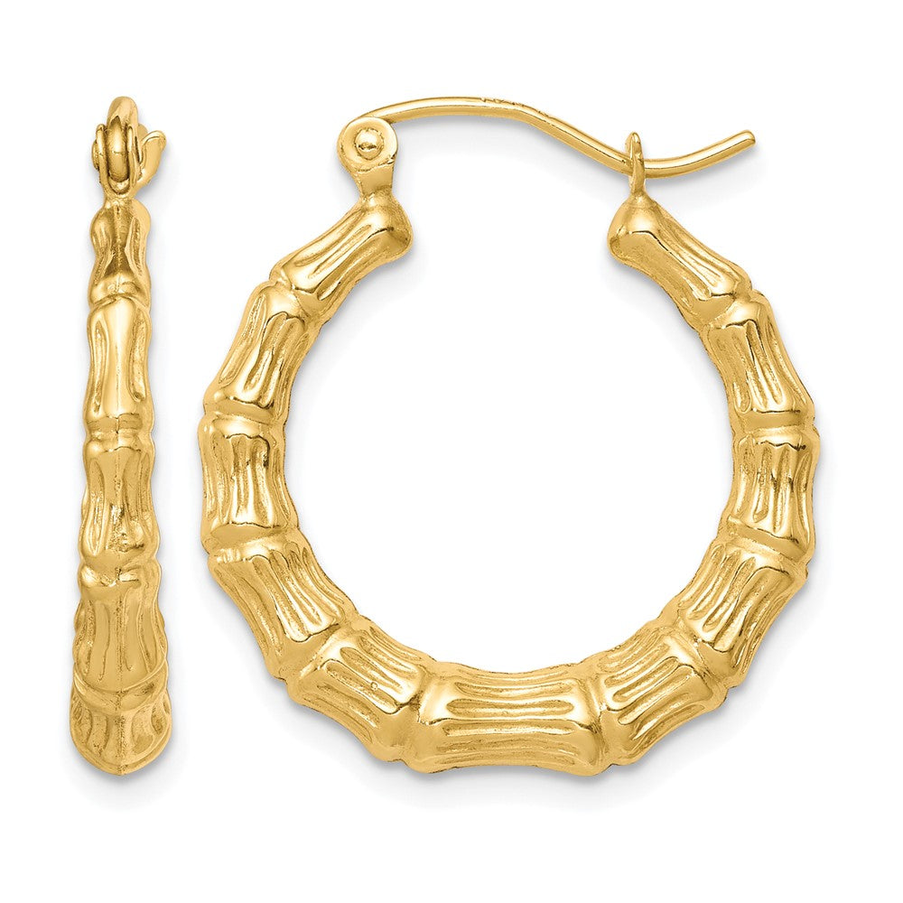 10k Polished Hollow Classic Earrings