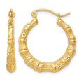 10k Polished Hollow Classic Earrings