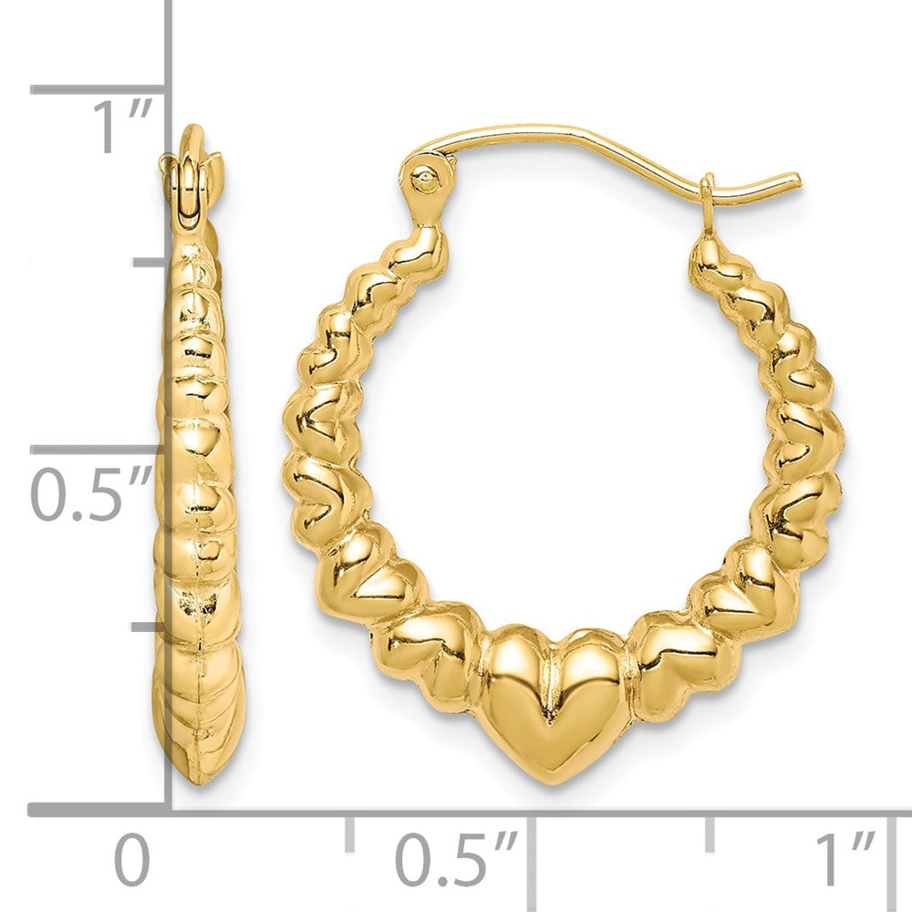 10k Polished Hollow Classic Earrings