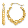 10k Polished Hollow Classic Earrings