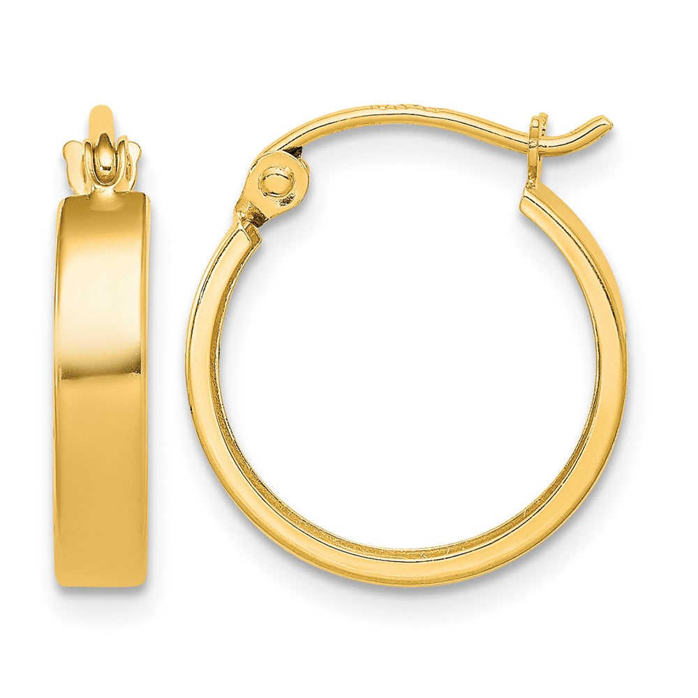 10K Square Tube Hoop Earrings
