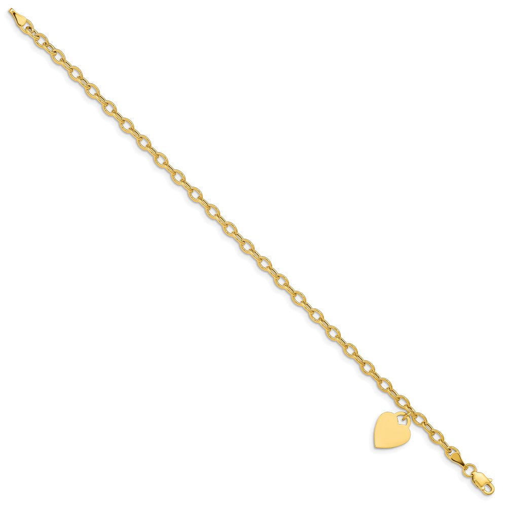 10k Dangle Heart Child's Bracelet