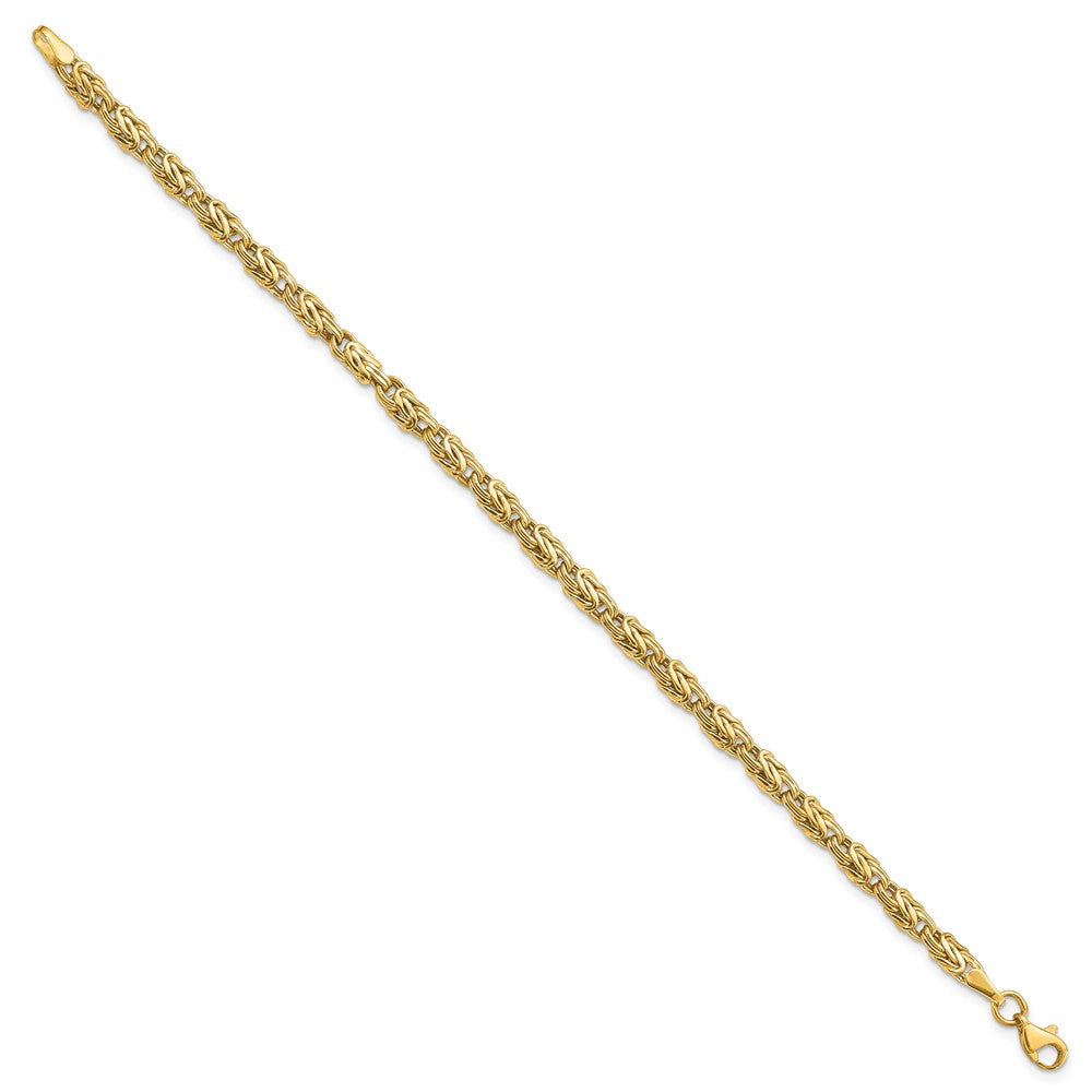 10K Gold Polished Fancy Byzantine Bracelet