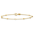 10K Polished Cube Stations Bracelet