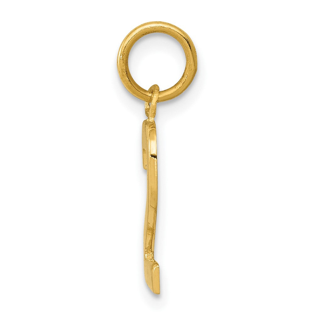 10k Small Polished Number 2 Charm
