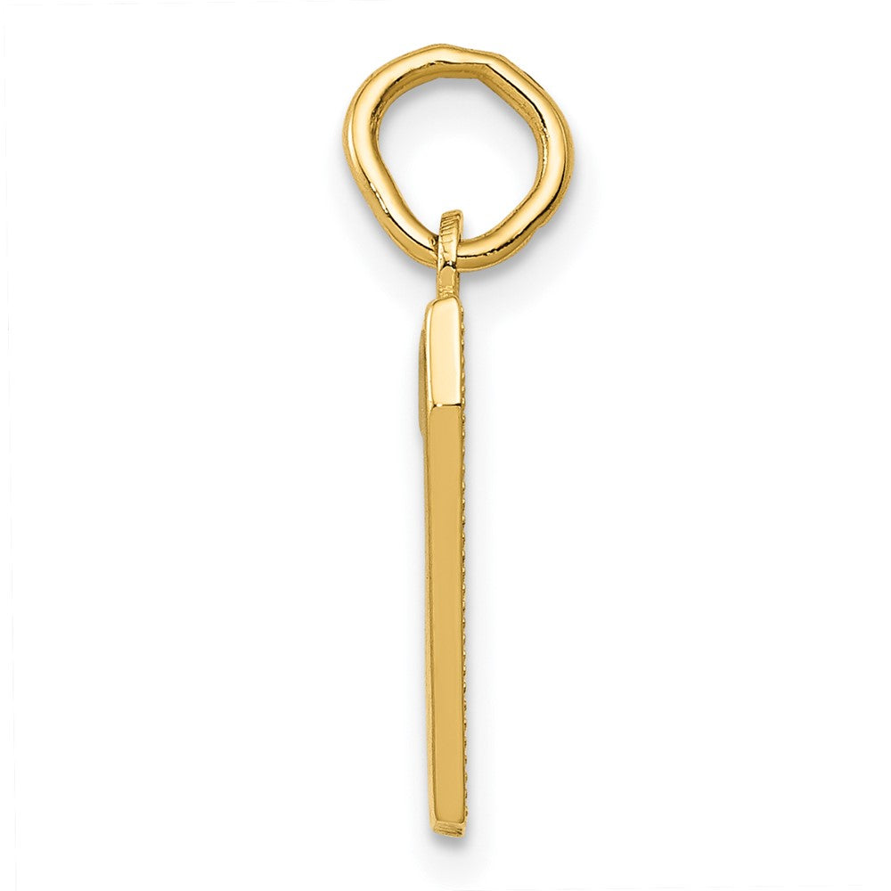 10k Small Polished Number 7 Charm