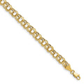 10k Lite 5.5mm Double Link Charm Bracelet