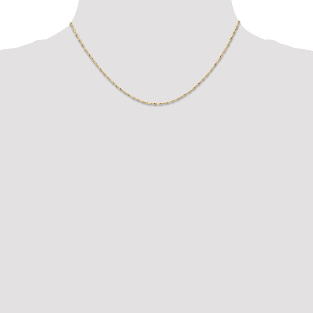 14k 1mm Carded Singapore Chain