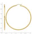 10K Polished 2.5mm Lightweight Tube Hoop Earrings