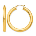 10k Polished 5mm Tube Hoop Earrings